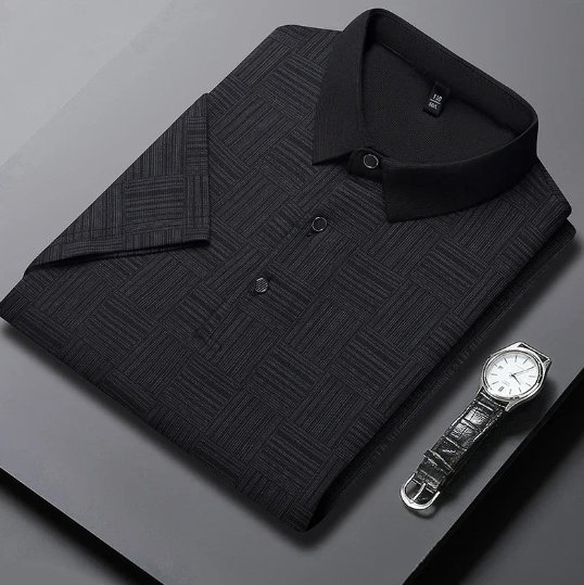 Men's Textured Polo Shirt