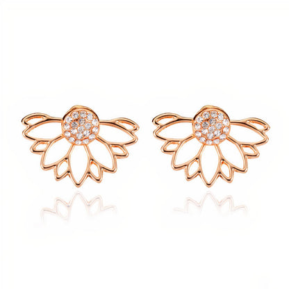 Crystal Earrings -Gold