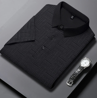 Men's Textured Polo Shirt
