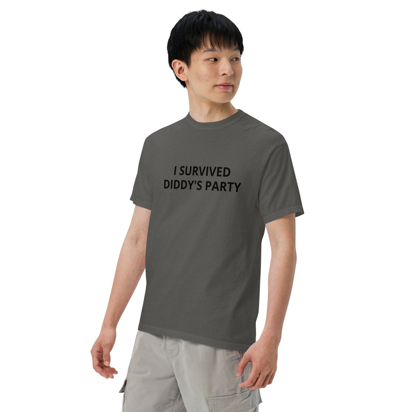 "I SURVIVED DIDDY'S PARTY" Heavyweight T-Shirt