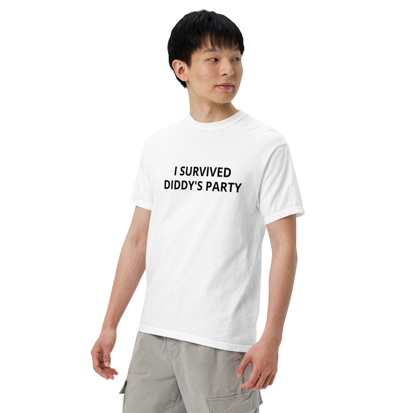 "I SURVIVED DIDDY'S PARTY" Heavyweight T-Shirt